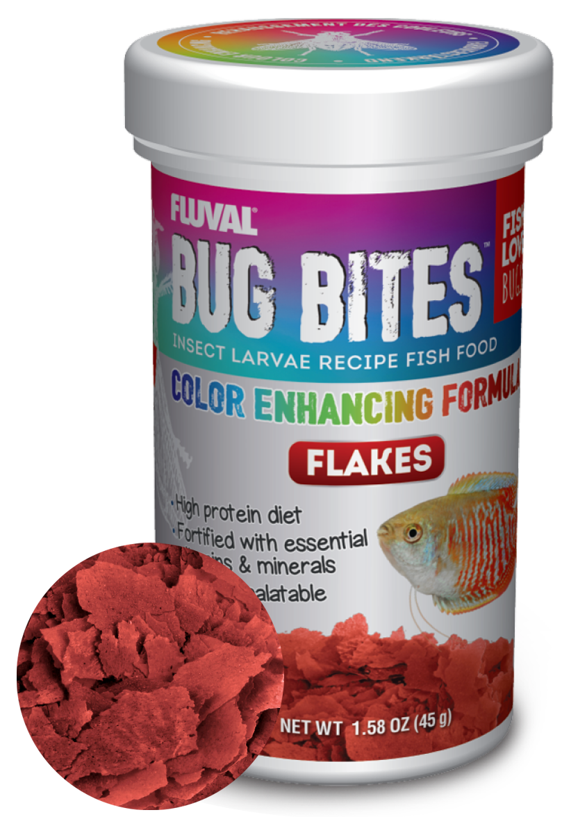 Fluval Bug Bites Colour Enhancing Flakes 45g