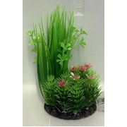 Artificial Plant Green with Pink Flowers
