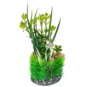 Rainbow Aquatics Artificial Plant Green/White/Pink