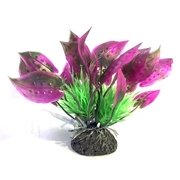 Artificial Plant Two-Tone Purple/Pink/Green Leaves 10cm