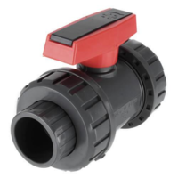 1.5"/40mm Gray PVC True Union Ball Valve