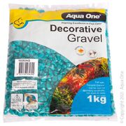 Aqua One Decorative Gravel 1kg Aqua 7mm