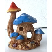 Blue Mushroom House Ornament