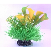 Artificial Plant Graas With Orange Lily